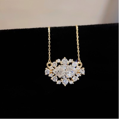 Ruif Jewelry 18K Yellow Gold 1.0ct Lab Diamond Nacklace Custom Jewelry for Party Gift