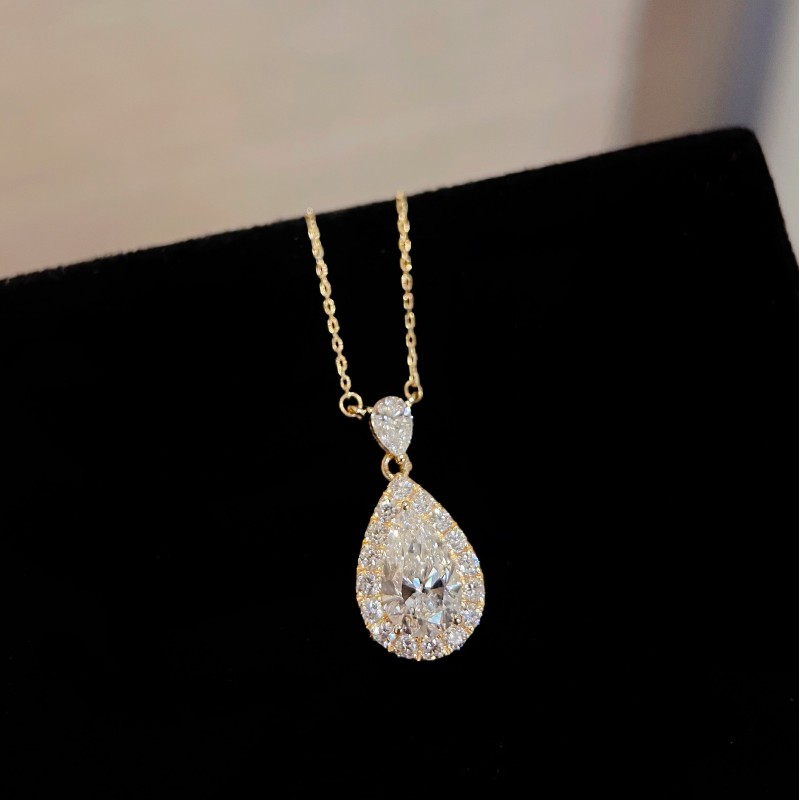 Ruif Jewelry 18K Yellow Gold 1.5ct Lab Diamond Nacklace Custom Jewelry for Party Gift