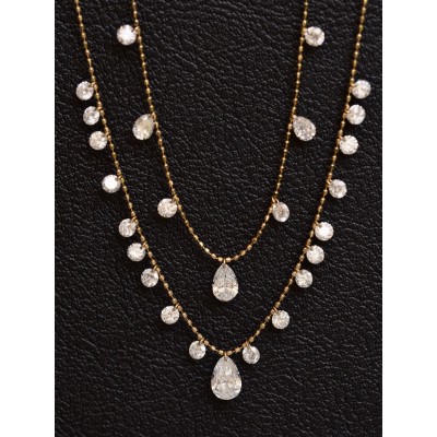 Ruif Jewelry 18K Yellow Gold 2.0ct Lab Diamond Nacklace Custom Jewelry for Party Gift