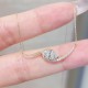 Ruif Jewelry 18K Yellow Gold 0.90ct Lab Diamond Nacklace Custom Jewelry for Party Gift