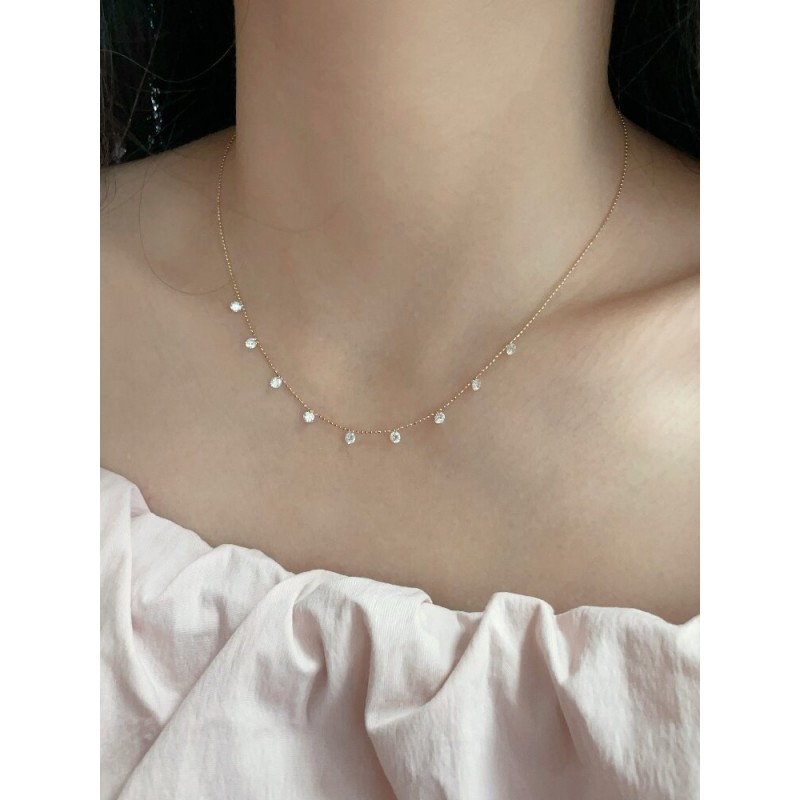 Ruif Jewelry 18K Yellow Gold 1.08ct Lab Diamond Nacklace Custom Jewelry for Party Gift