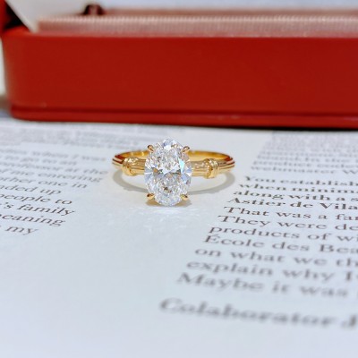 Ruif Jewelry 18k Yellow Gold 1.5ct Lab Grown Diamond Ring custom Jewelry for Party Gift