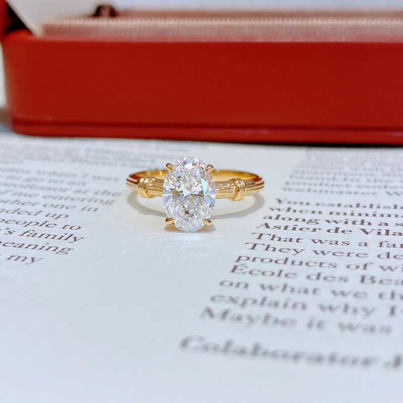 Ruif Jewelry 18k Yellow Gold 1.5ct Lab Grown Diamond Ring custom Jewelry for Party Gift