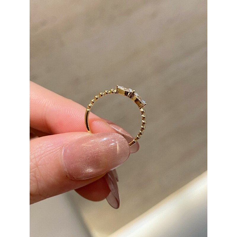 Ruif Jewelry 18k Yellow Gold 0.32ct Lab Grown Diamond Ring custom Jewelry for Party Gift