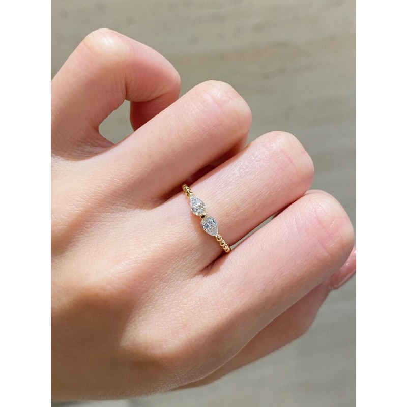Ruif Jewelry 18k Yellow Gold 0.32ct Lab Grown Diamond Ring custom Jewelry for Party Gift