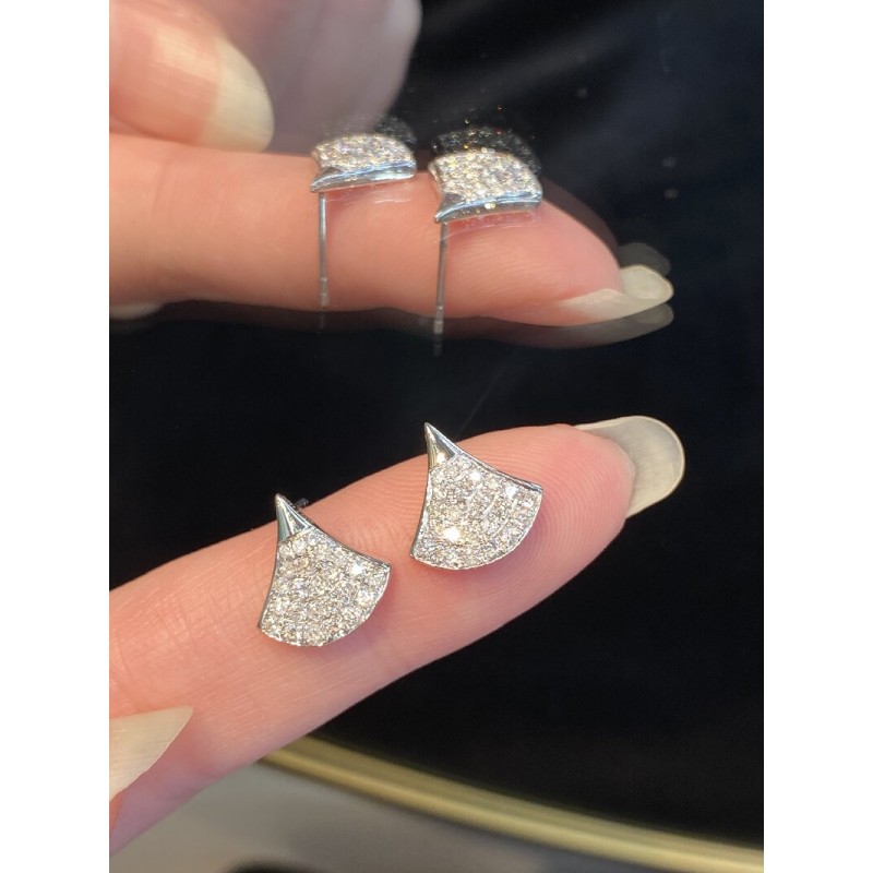Ruif Jewelry Customized 18k White Gold 0.52ct Natural Diamond Earrings Wholesale price earrings