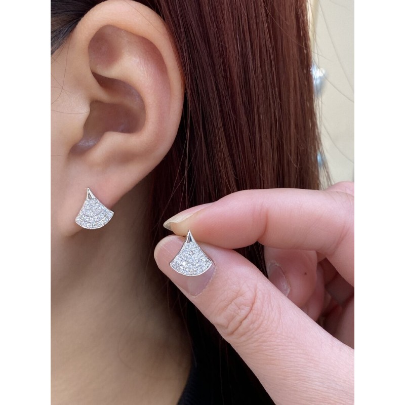 Ruif Jewelry Customized 18k White Gold 0.52ct Natural Diamond Earrings Wholesale price earrings