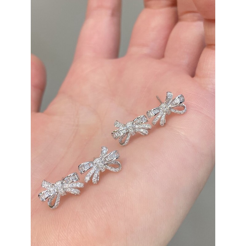Ruif Jewelry Customized 18k White Gold 0.38ct Natural Diamond Earrings Wholesale price earrings