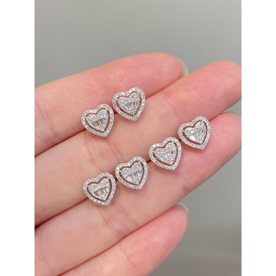 Ruif Jewelry Customized 18k White Gold 0.50ct Natural Diamond Earrings Wholesale price earrings