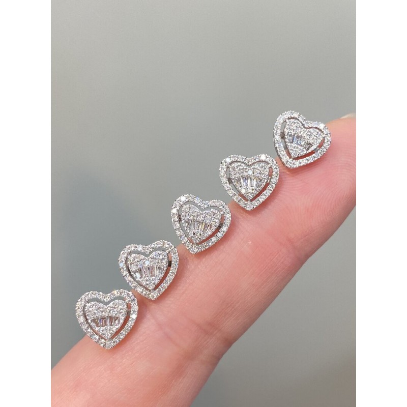 Ruif Jewelry Customized 18k White Gold 0.50ct Natural Diamond Earrings Wholesale price earrings