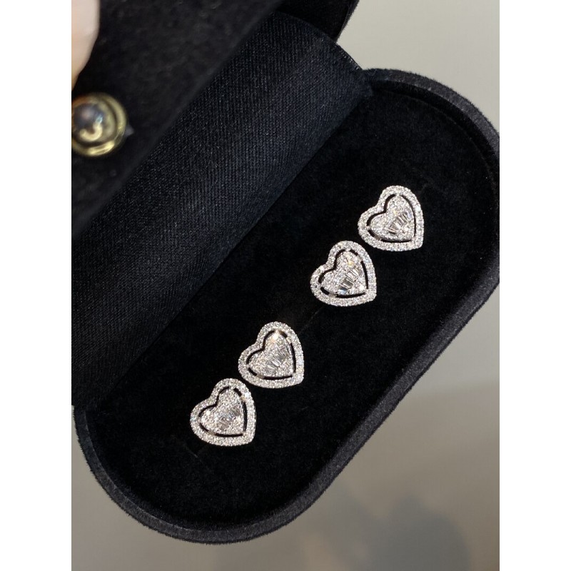 Ruif Jewelry Customized 18k White Gold 0.50ct Natural Diamond Earrings Wholesale price earrings
