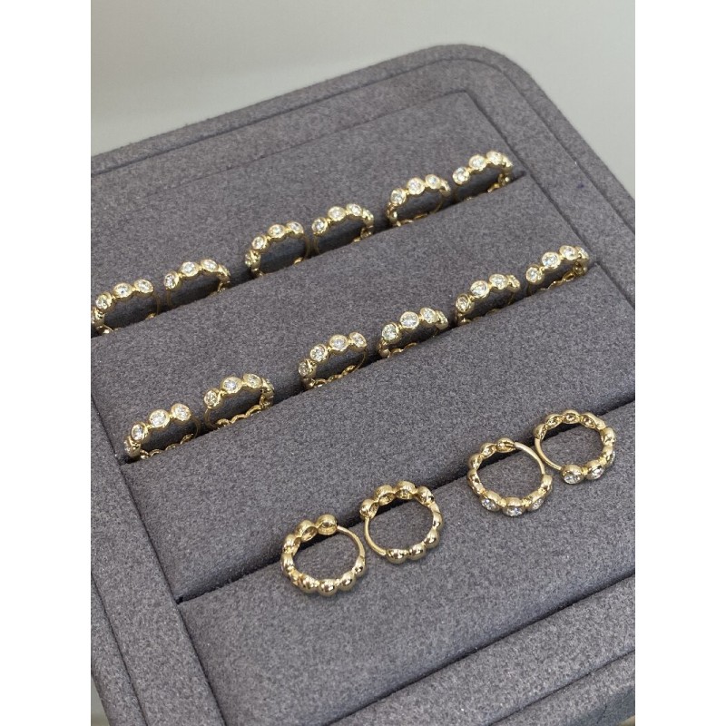 Ruif Jewelry Customized 18k Yellow Gold Natural Diamond Earrings Wholesale price earrings