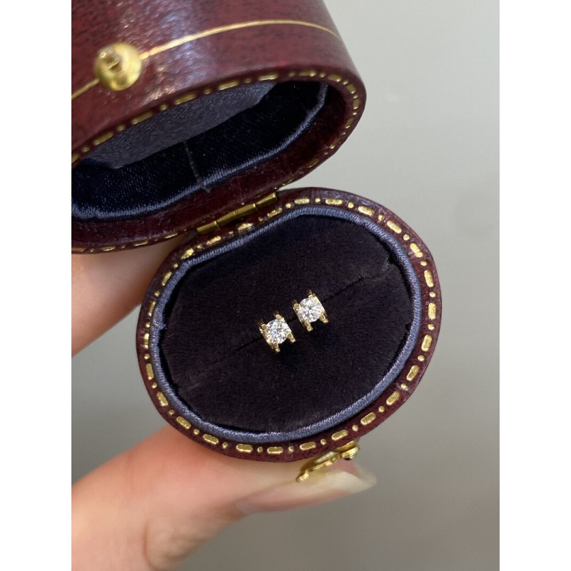 Ruif Jewelry Customized 18k Yellow Gold Natural Diamond Earrings Center Stone 0.15ct Each Wholesale price earrings