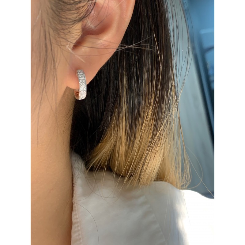 Ruif Jewelry Customized 18k White/Yellow Gold Lab Grown Diamond Earrings Classic Engagement Band Jewelry 