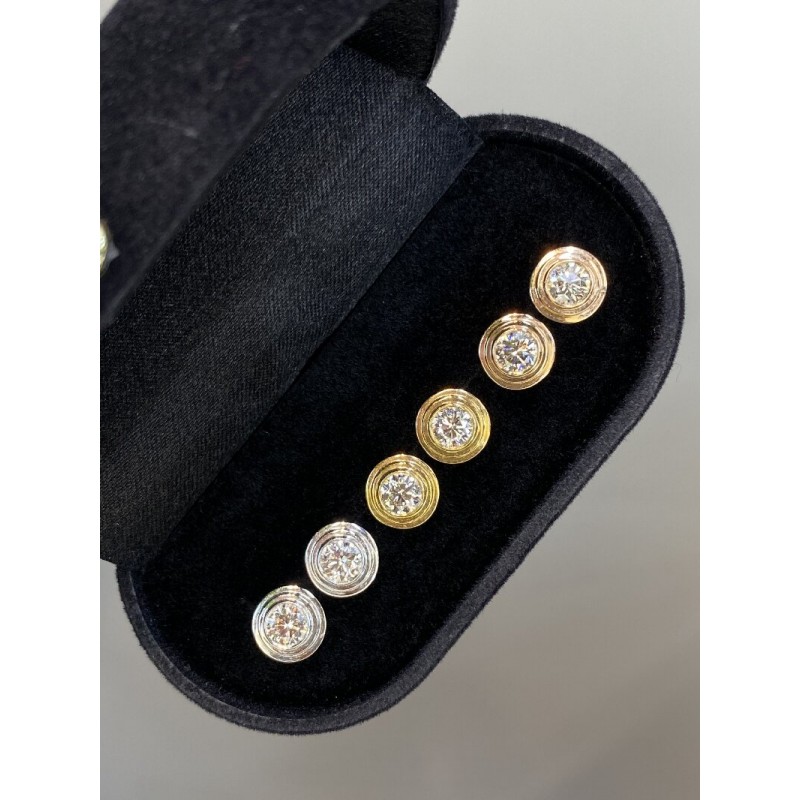 Ruif Jewelry Customized 18k White/Yellow/Rose Gold Natural Diamond Earrings Center Stone 0.3ct Each Wholesale price earrings