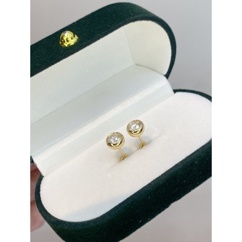 Ruif Jewelry Customized 18k Yellow Gold Natural Diamond Earrings Center Stone 0.30ct Each Wholesale price earrings