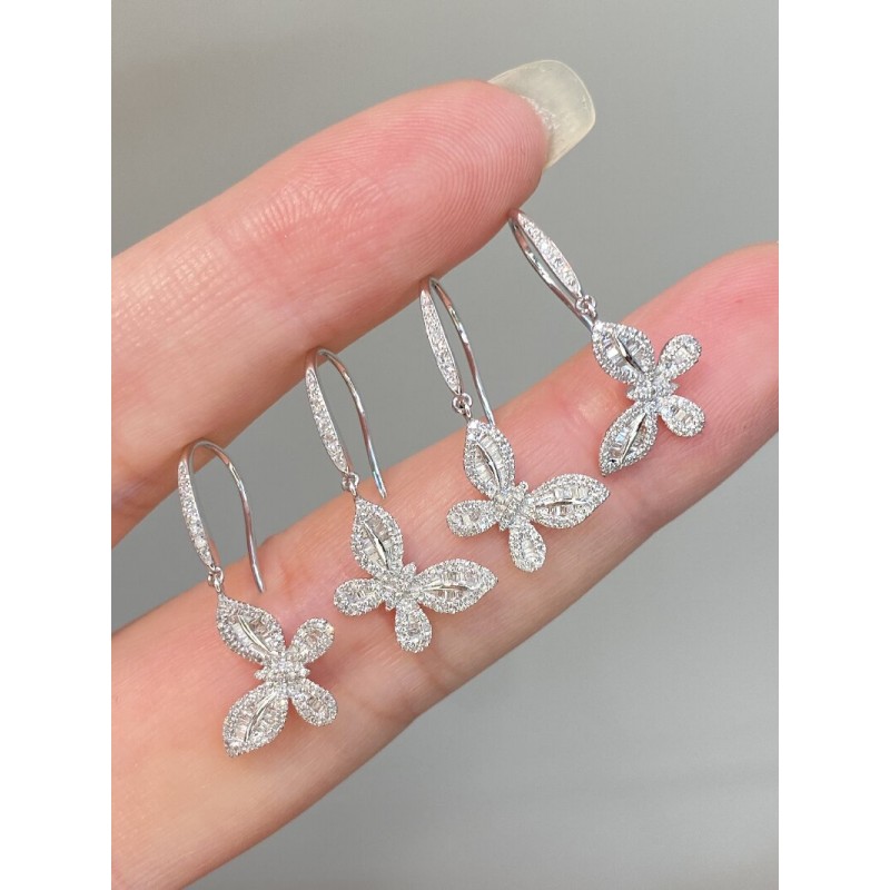 Ruif Jewelry Customized 18k White Gold Natural Diamond Earrings Wholesale price earrings