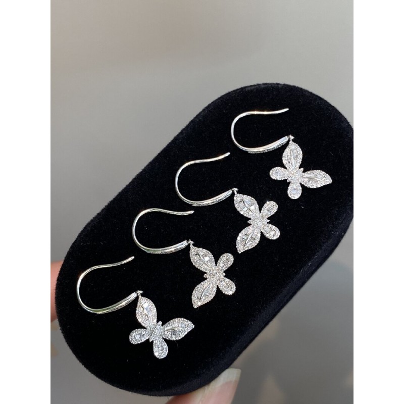 Ruif Jewelry Customized 18k White Gold Natural Diamond Earrings Wholesale price earrings