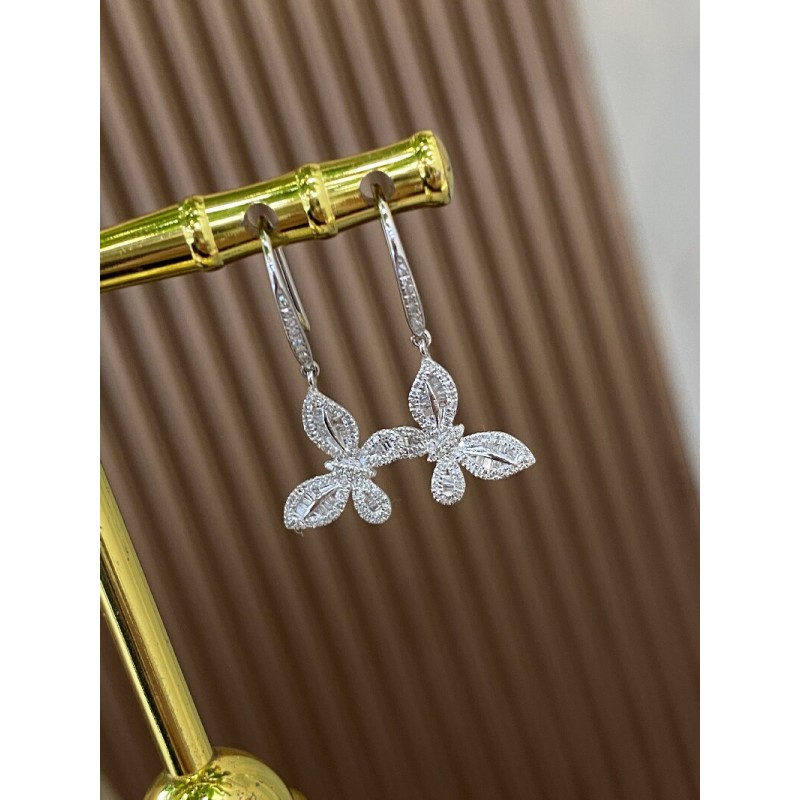 Ruif Jewelry Customized 18k White Gold Natural Diamond Earrings Wholesale price earrings