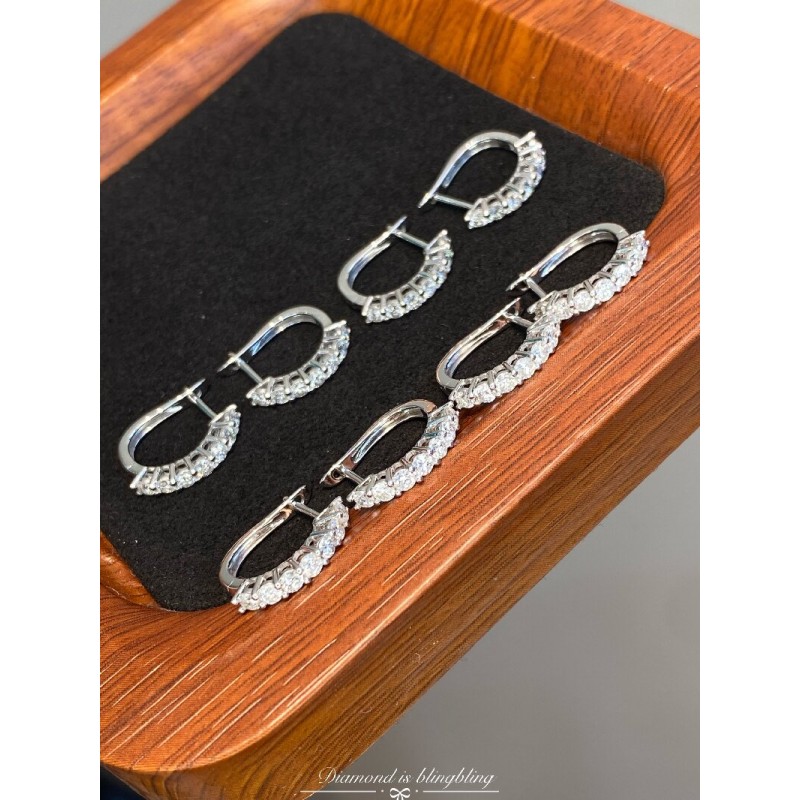 Ruif Jewelry Customized 18k White Gold Natural Diamond Earrings Wholesale price earrings