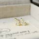 Ruif Jewelry Customized 18k Yellow Gold Natural Diamond Earrings Center Stone 0.30ct Each Wholesale price earrings