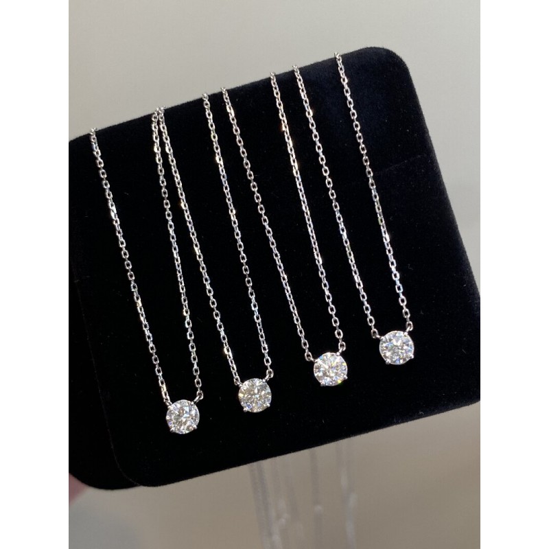 Ruif Jewelry Classic Design 18K White Gold 0.3ct Natural Diamond Necklace Wholesale price necklace