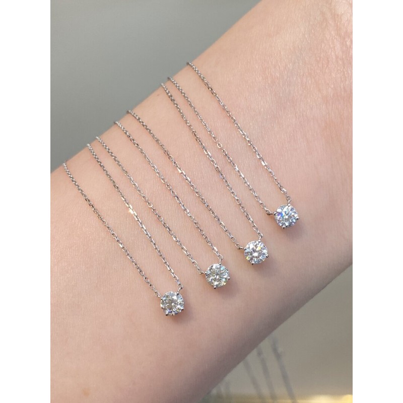 Ruif Jewelry Classic Design 18K White Gold 0.3ct Natural Diamond Necklace Wholesale price necklace