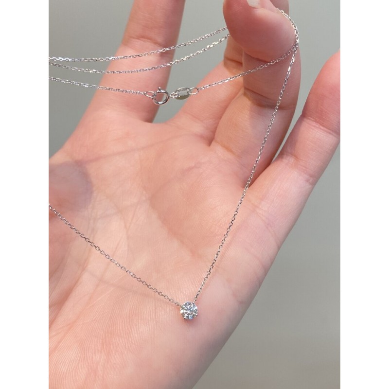 Ruif Jewelry Classic Design 18K White Gold 0.3ct Natural Diamond Necklace Wholesale price necklace