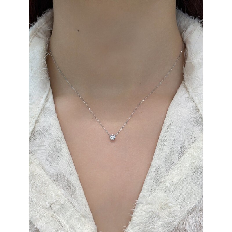 Ruif Jewelry Classic Design 18K White Gold 0.3ct Natural Diamond Necklace Wholesale price necklace