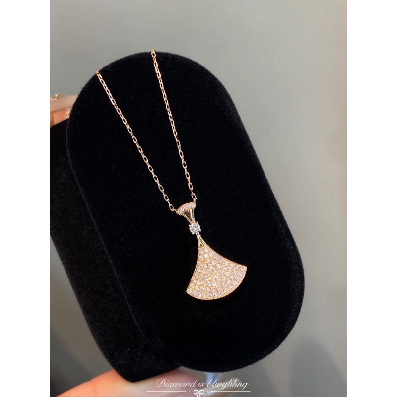 Ruif Jewelry Classic Design 18K Rose Gold 0.46ct Natural Diamond Necklace Wholesale price necklace