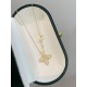 Ruif Jewelry Classic Design 18K Light Gold Gold Four Leaf Natural Diamond Necklace Wholesale price necklace