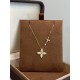 Ruif Jewelry Classic Design 18K Light Gold Gold Four Leaf Natural Diamond Necklace Wholesale price necklace