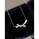 Ruif Jewelry Classic Design 18K White Gold 0.34ct Natural Diamond Necklace Wholesale price necklace