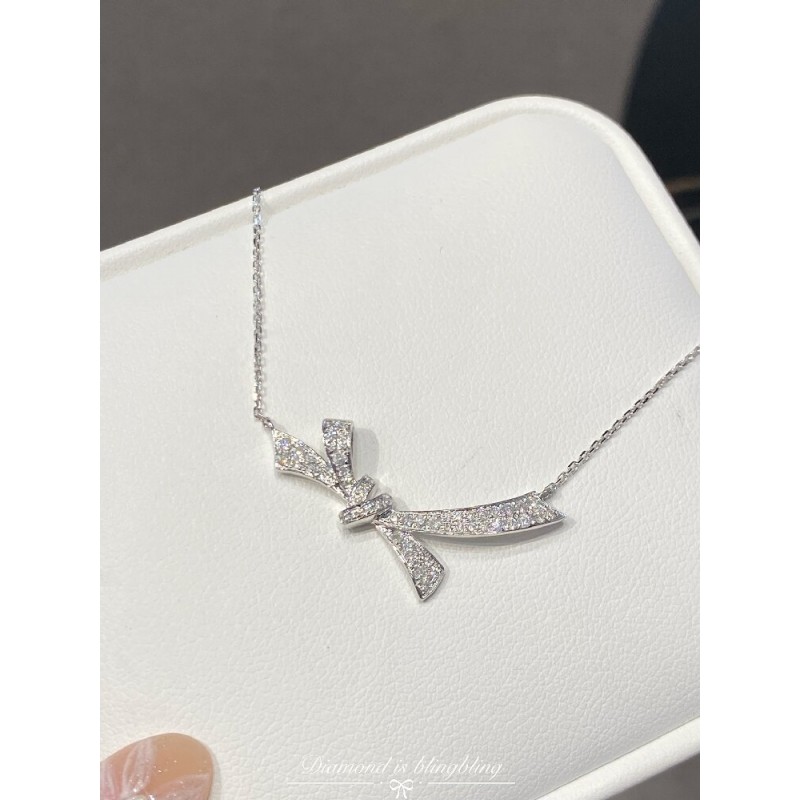Ruif Jewelry Classic Design 18K White Gold 0.34ct Natural Diamond Necklace Wholesale price necklace