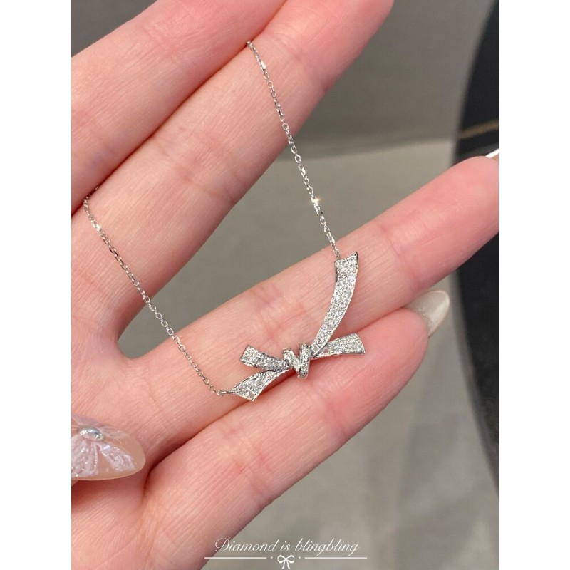 Ruif Jewelry Classic Design 18K White Gold 0.34ct Natural Diamond Necklace Wholesale price necklace