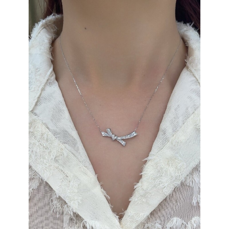 Ruif Jewelry Classic Design 18K White Gold 0.34ct Natural Diamond Necklace Wholesale price necklace