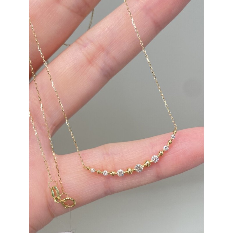 Ruif Jewelry Classic Design 18K Yellow Gold 0.17ct Natural Diamond Necklace Wholesale price necklace