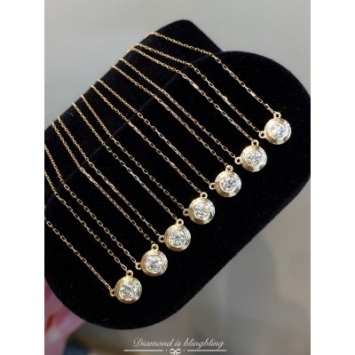 Ruif Jewelry Classic Design 18K Yellow Gold 0.2ct Natural Diamond Necklace Wholesale price necklace