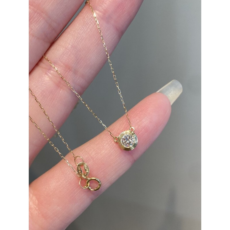 Ruif Jewelry Classic Design 18K Yellow Gold 0.2ct Natural Diamond Necklace Wholesale price necklace