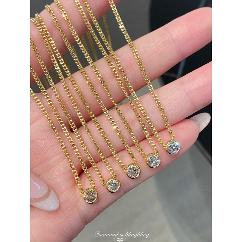 Ruif Jewelry Classic Design 18K White Gold 0.3ct Natural Diamond Necklace Wholesale price necklace