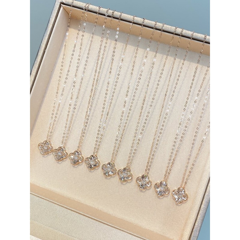 Ruif Jewelry Classic Design 18K Rose Gold Natural Diamond Necklace Wholesale price necklace
