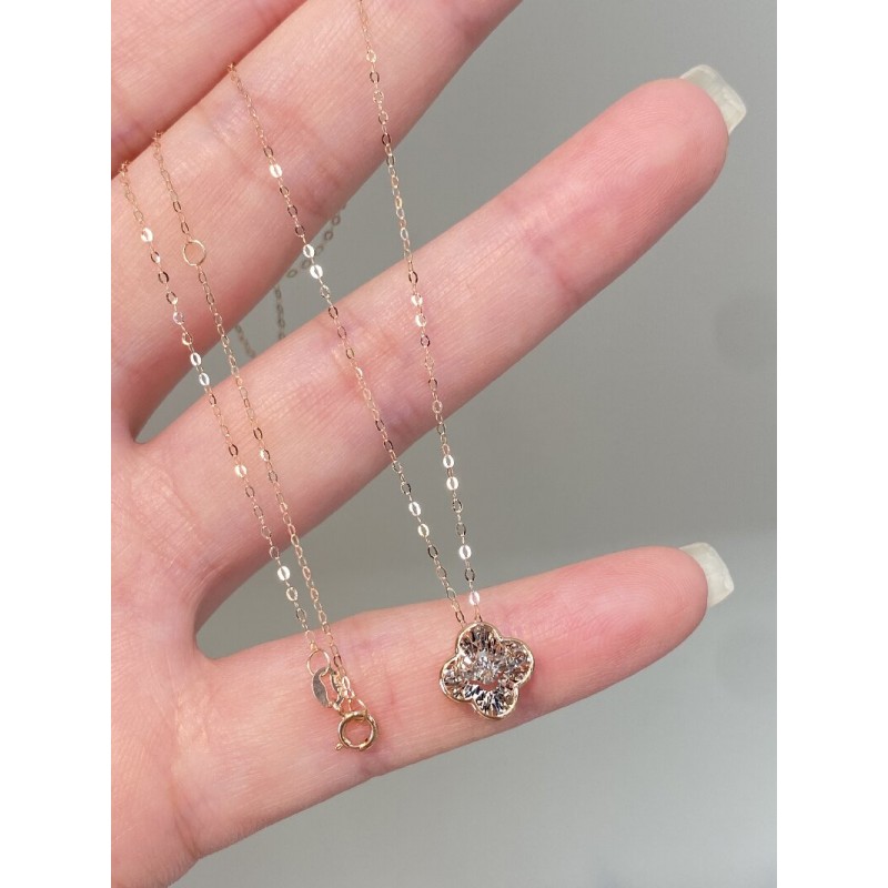 Ruif Jewelry Classic Design 18K Rose Gold Natural Diamond Necklace Wholesale price necklace