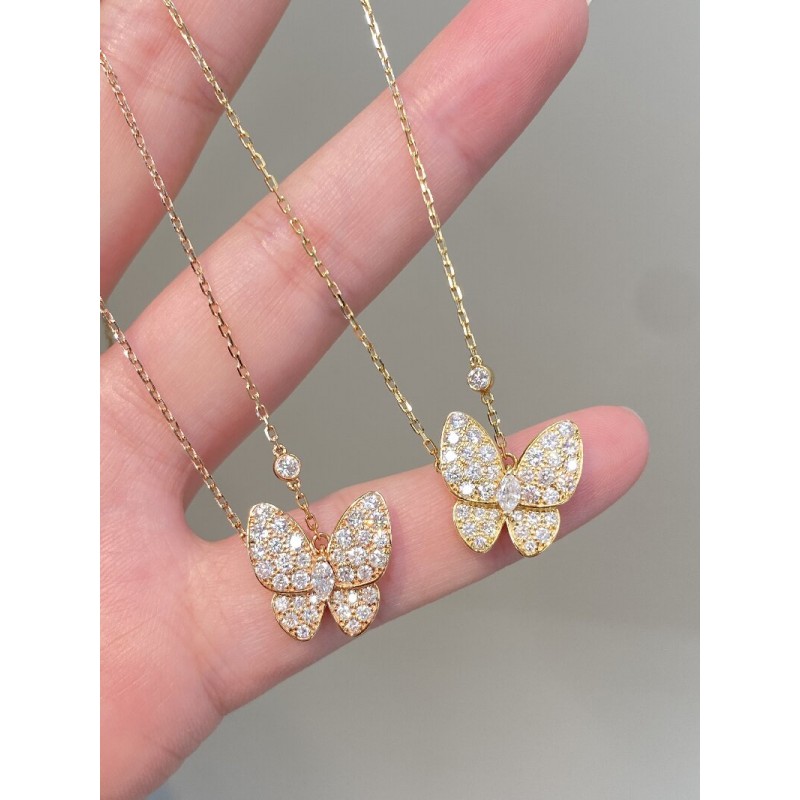 Ruif Jewelry Classic Design 18K Rose/Yellow Gold Natural Diamond Necklace Wholesale price necklace