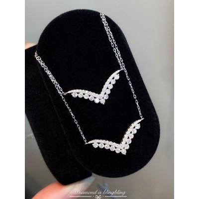 Ruif Jewelry Classic Design 18K White Gold Natural Diamond Necklace Wholesale price necklace