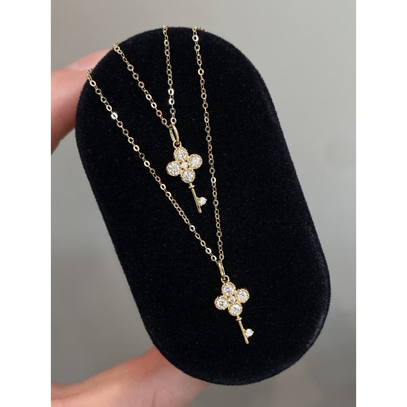 Ruif Jewelry Classic Design 18K Yellow Gold 0.25ct Natural Diamond Necklace Wholesale price necklace