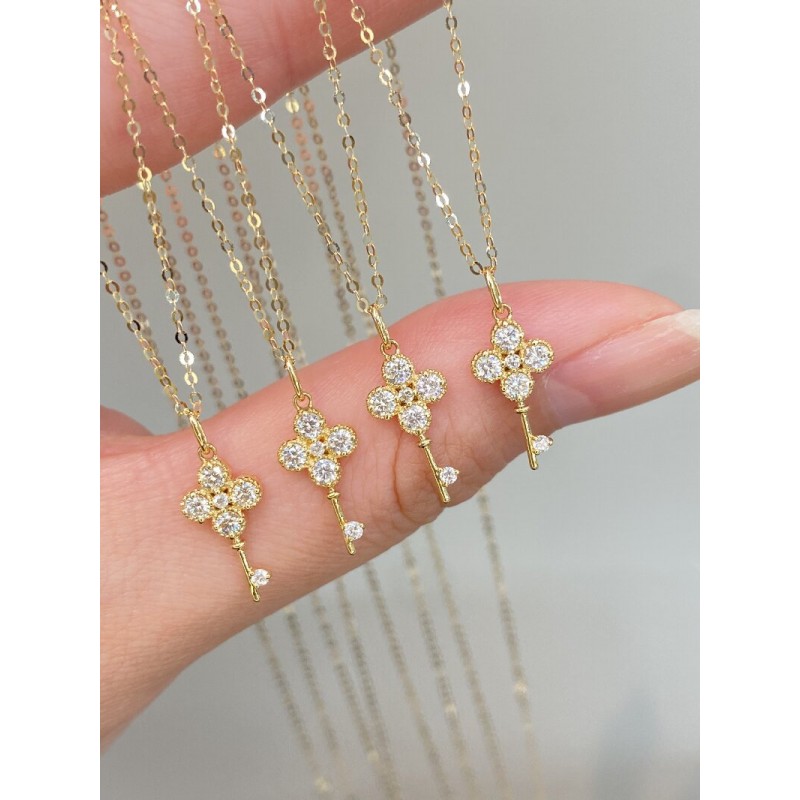 Ruif Jewelry Classic Design 18K Yellow Gold 0.25ct Natural Diamond Necklace Wholesale price necklace