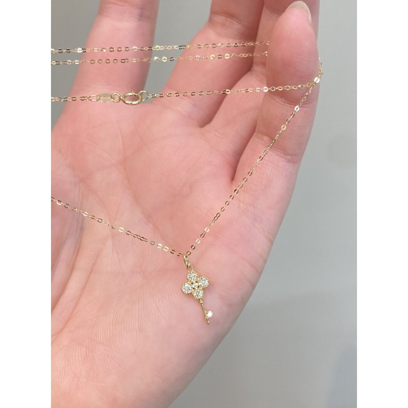 Ruif Jewelry Classic Design 18K Yellow Gold 0.25ct Natural Diamond Necklace Wholesale price necklace