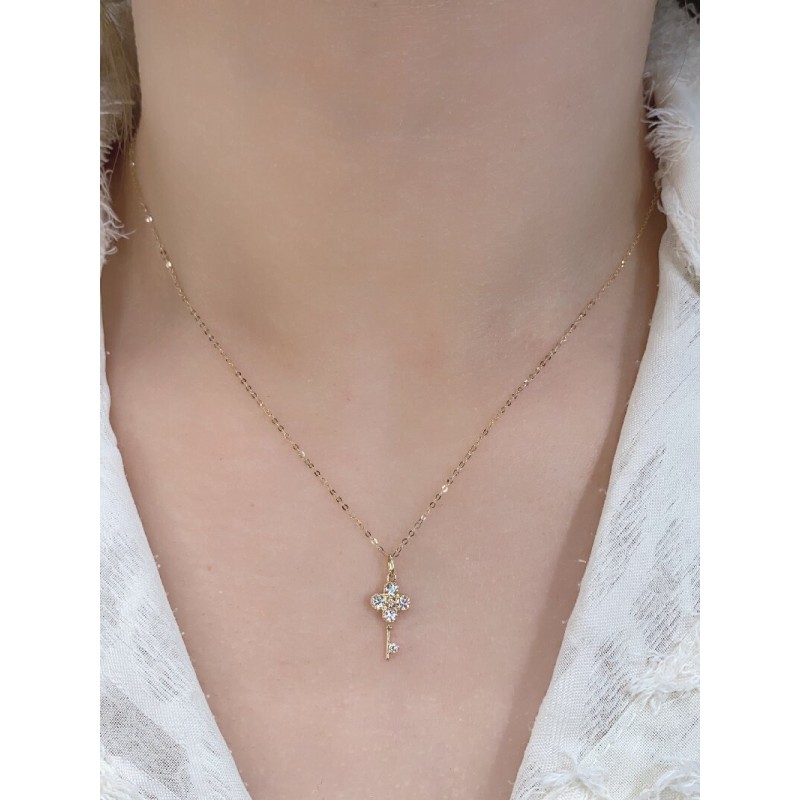 Ruif Jewelry Classic Design 18K Yellow Gold 0.25ct Natural Diamond Necklace Wholesale price necklace
