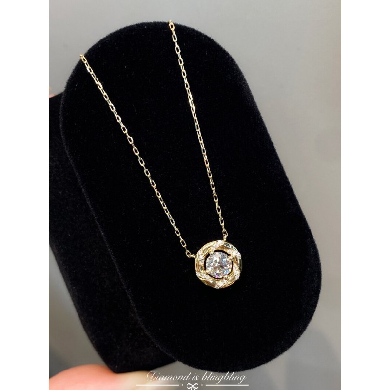 Ruif Jewelry Classic Design 18K Yellow Gold 0.55ct Natural Diamond Necklace Wholesale price necklace