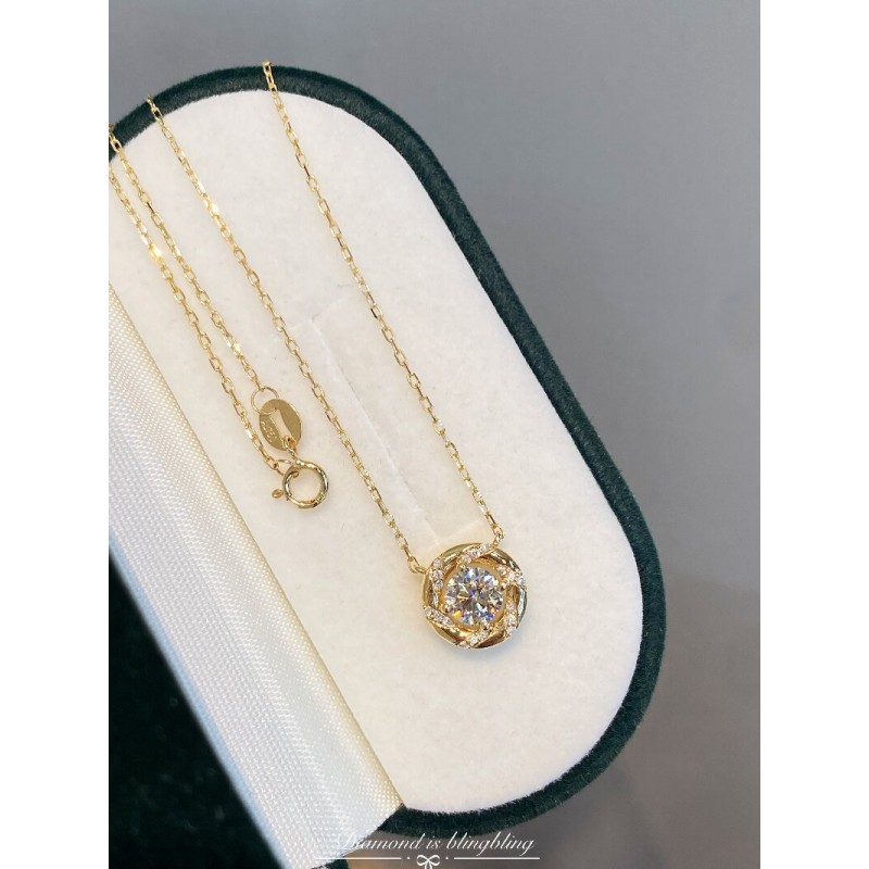 Ruif Jewelry Classic Design 18K Yellow Gold 0.55ct Natural Diamond Necklace Wholesale price necklace